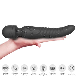 Armony – Mission massager & vibrateur effet chaleur noir