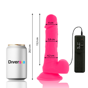 Diversia – Dildo vibrant flexible rose 20.5 cm -o- 4.2 cm