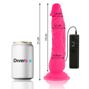 Diversia – Dildo vibrant flexible rose 21 cm -o- 4.9 cm