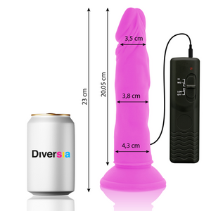 Diversia – Dildo vibrant flexible violet 23 cm -o- 4.3 cm