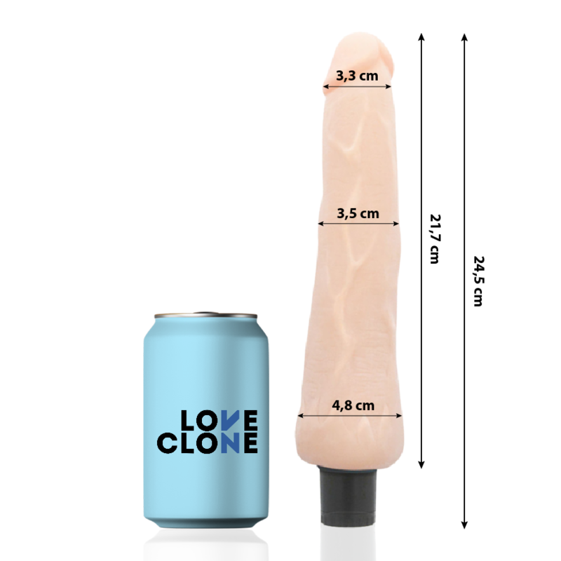 LoveClone – Vibrateur autolubrifiant ragnar 24.5 cm -o- 3.5 cm