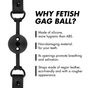 Fetish Submissive Bondage – Bâillon à boule en silicone respirant