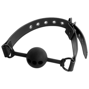 Fetish Submissive Bondage – Bâillon à boule en silicone respirant