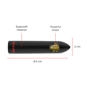 Oninder – Berlin vibrateur bullet noir 9 modes 8,5 x 2 cm - application gratuite