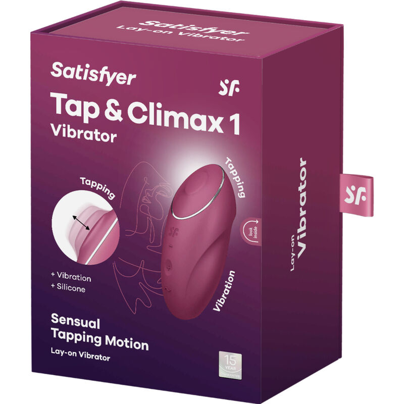 SATISFYER - TAP &amp; CLIMAX 1 VIBRADOR LAY-ON ROJO