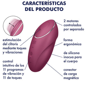 Satisfyer – Tap & climax 1 vibrateur lay-on gris