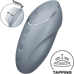 Satisfyer – Tap & climax 1 vibrateur lay-on gris