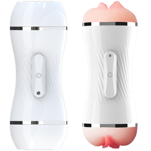 Armony – Masturbateur double vibrateur vagin et bouche blanc
