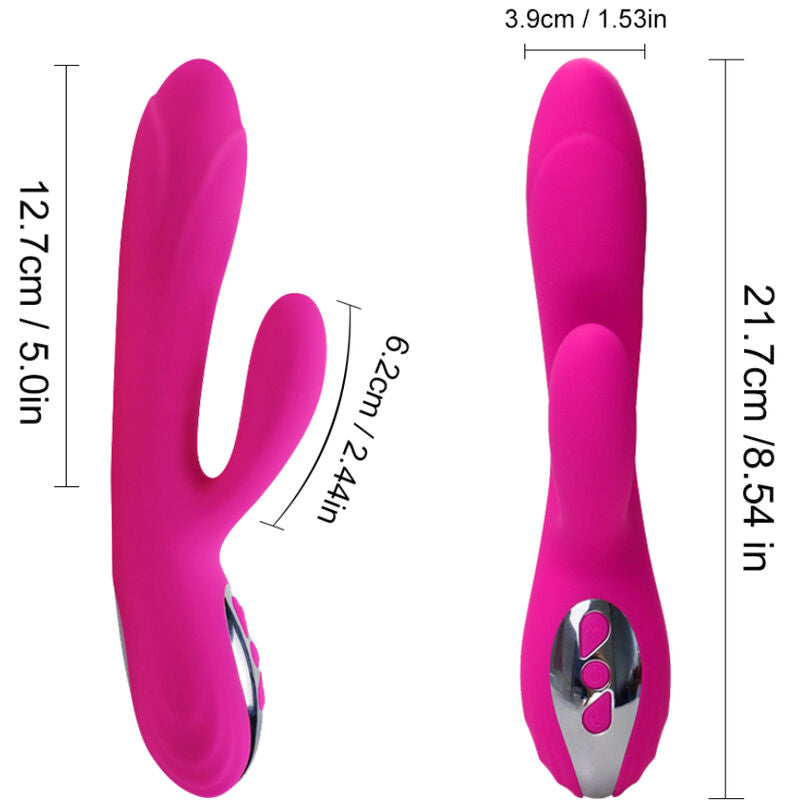ARMONY - FLEXIBELE VIBRADOR &amp; ESTIMULATOR EFECTO CALOR FUCSIA