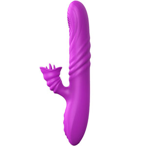 Armony – Vibrateur multifonction angelia avec langue stimulante effet chaleur violet