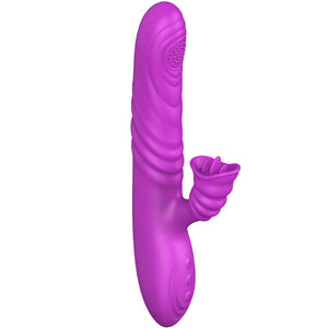 Armony – Vibrateur multifonction angelia avec langue stimulante effet chaleur violet