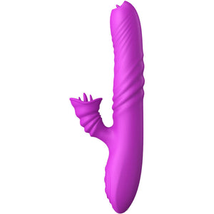 Armony – Vibrateur multifonction angelia double langue effet chaleur violet
