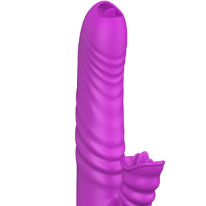 Armony – Vibrateur multifonction angelia double langue effet chaleur violet