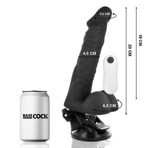 Basecock – Vibrateur articulable télécommande noir 20 cm -o- 4.5 cm