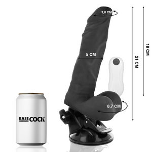 Basecock – Vibrateur articulable télécommande noir 21 cm -o- 5 cm