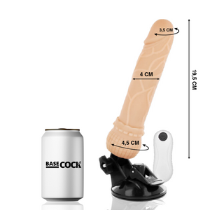 Basecock – Vibrateur réaliste télécommande noir 19.5 cm -o- 4 cm
