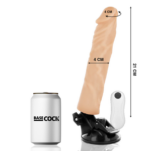 Basecock – Vibrateur réaliste télécommande noir 21 cm -o- 4 cm