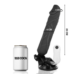 Basecock – Vibrateur réaliste télécommande noir 20 cm -o- 4 cm