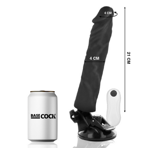 Basecock – Vibrateur réaliste télécommande noir 21 cm -o- 4 cm