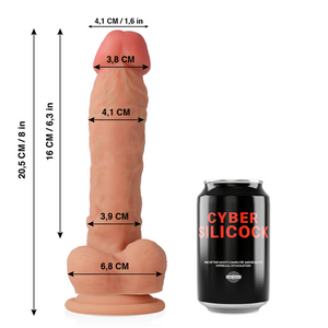 Cyber Silicock – Dong en silicone liquide doux ultra réaliste 20.5 cm -o- 4.1 cm