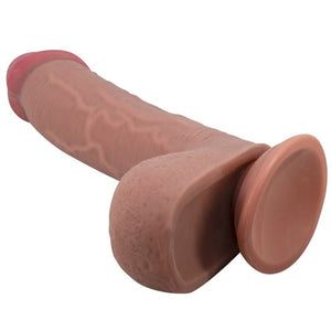 Pretty Love – Série sliding skin gode réaliste avec ventouse sliding skin marron 23,4 cm