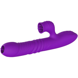 Armony – Vibrateur lapin entièrement g spot avec langue stimulante effet chaleur violet