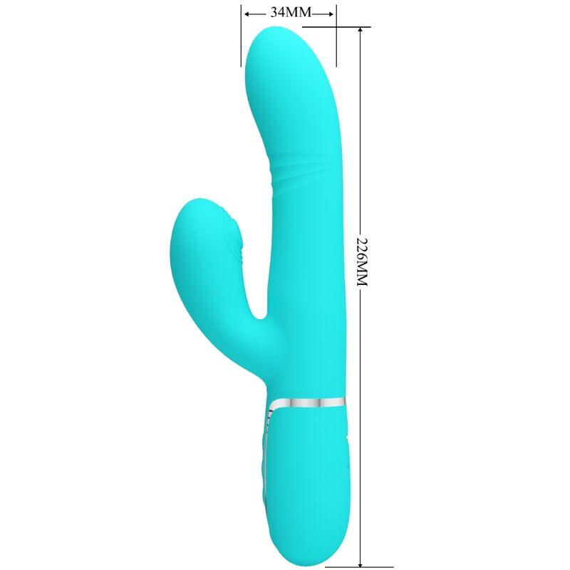 PRETTY LOVE - VIBRADOR PUNTO G MULTIFUNCIÓN GREEN AGUA