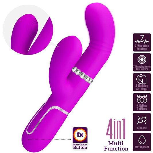 PRETTY LOVE - VIBRADOR PUNTO G MULTIFUNCTION FUCSIA