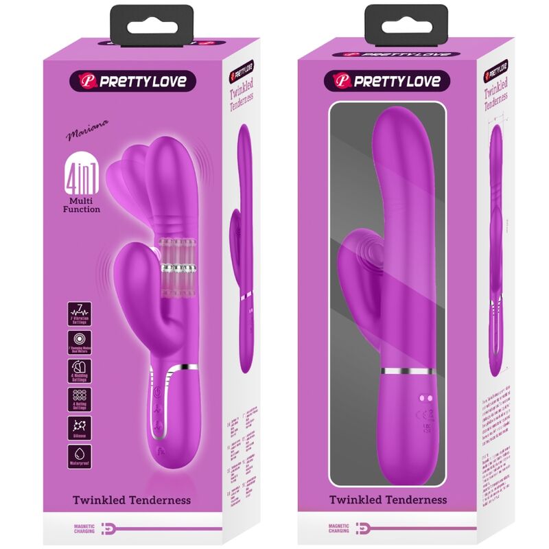 PRETTY LOVE - VIBRADOR PUNTO G MULTIFUNCTION FUCSIA