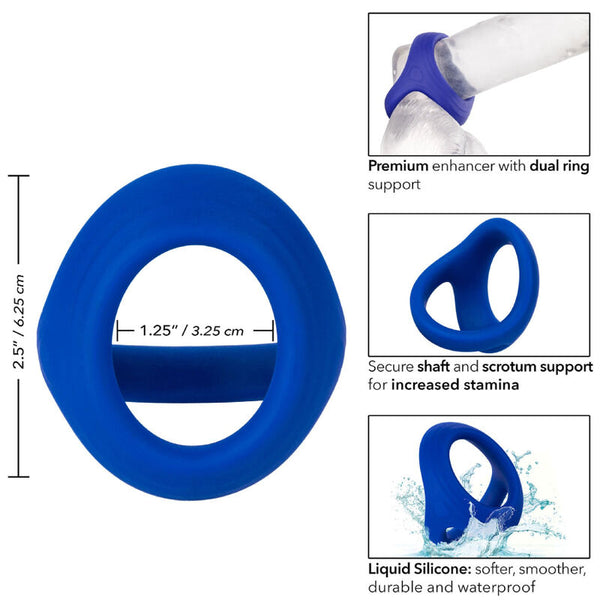 CalExotics – Admiral cock ball double anneau bleu