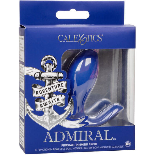 CALEXOTICS - ADMIRAL RIMMING ESTIMULADOR &amp; VIBRADOR PROSTATA AZUL