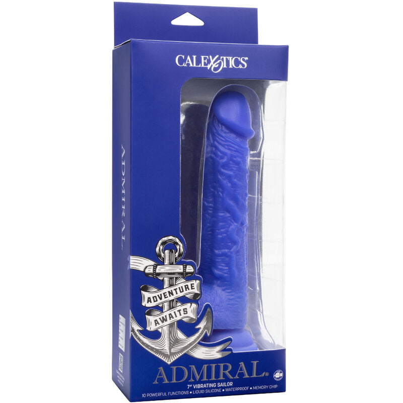 CALEXOTICS - ADMIRAL SAILOR DILDO REALISTISCHE VIBRADOR AZUL