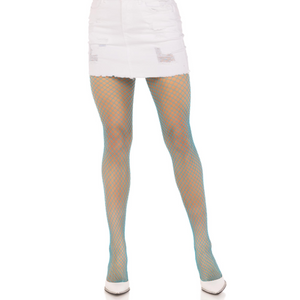 Leg Avenue – Collants résille lycra bleu