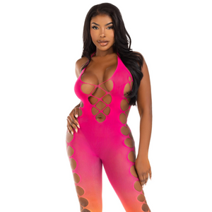 Bodystocking dégradé sans pieds effet lacé