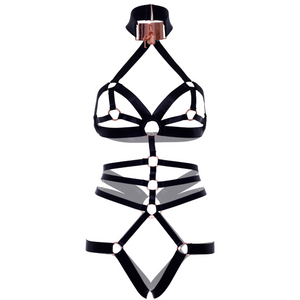 Body élastique ouvert avec collier