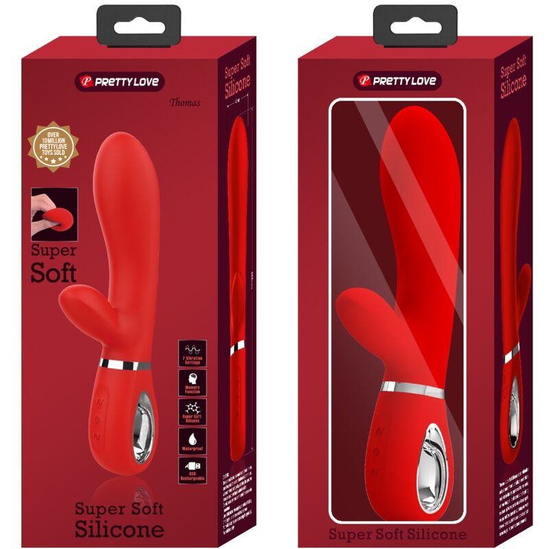 PRETTY LOVE - THOMAS VIBRADOR PUNTO G MULTIFUNCTION RED