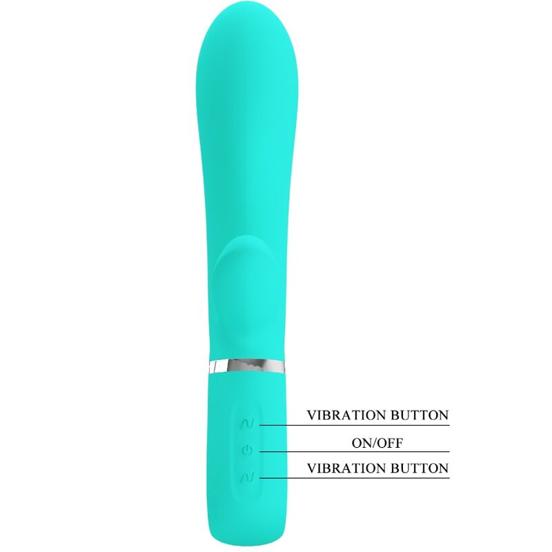 PRETTY LOVE - THOMAS VIBRADOR PUNTO G MULTIFUNCTIONAL GREEN AGUA