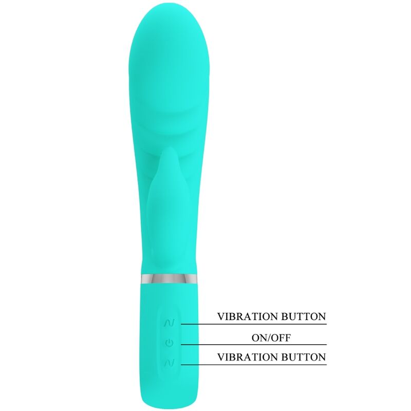 PRETTY LOVE - PRESCOTT VIBRADOR PUNTO G MULTIFUNCTION GREEN AGUA