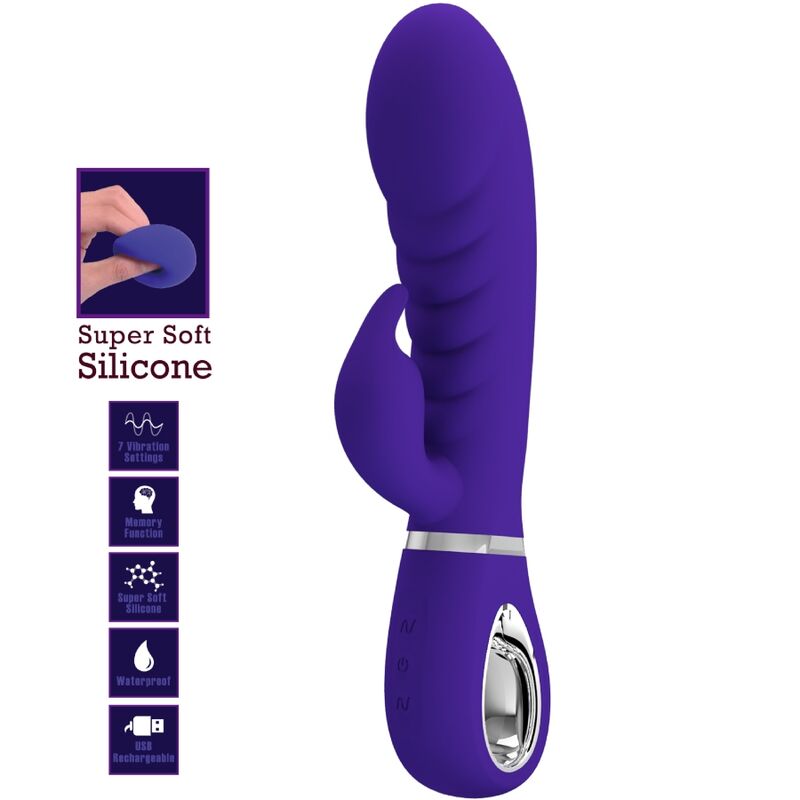 PRETTY LOVE - PRESCOTT VIBRADOR PUNTO G MULTIFUNCTION LILA