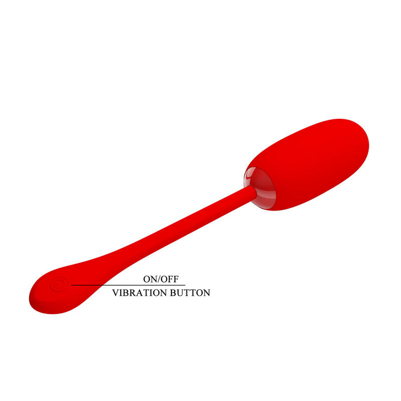 PRETTY LOVE - JULIUS HUEVO WATERPROOF &amp; RECHARGEABLE VIBRADOR ROJO