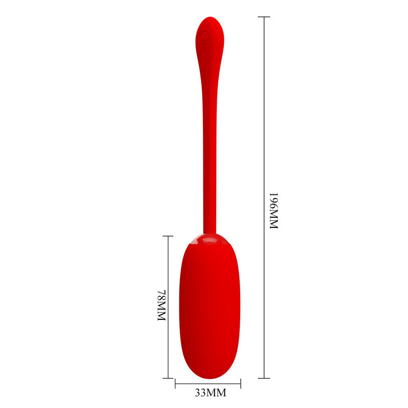 PRETTY LOVE - JULIUS HUEVO WATERPROOF &amp; RECHARGEABLE VIBRADOR ROJO