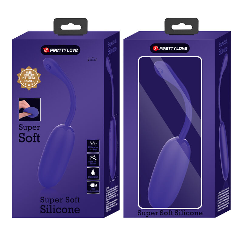 PRETTY LOVE - JULIUS HUEVO WATERPROOF &amp; RECHARGEABLE VIBRADOR LILA