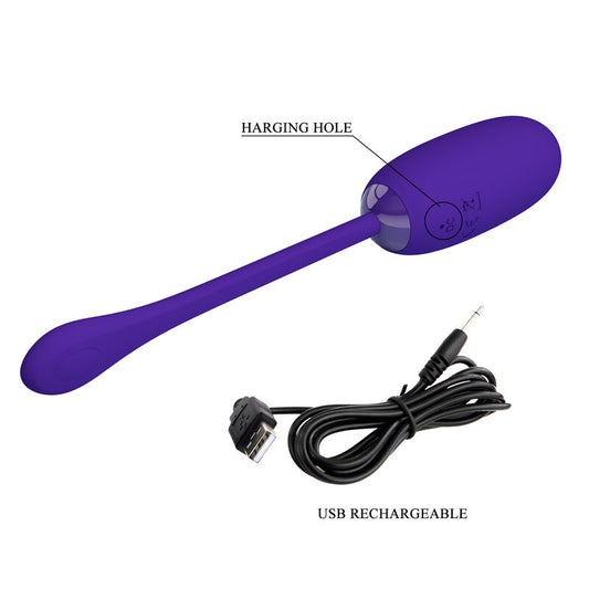 PRETTY LOVE - JULIUS HUEVO WATERPROOF &amp; RECHARGEABLE VIBRADOR LILA