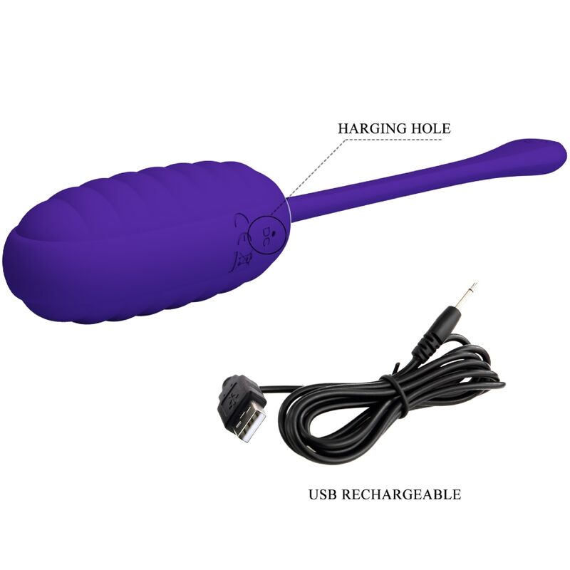 PRETTY LOVE - KIRK HUEVO RECHARGEABLE VIBRADOR LILA
