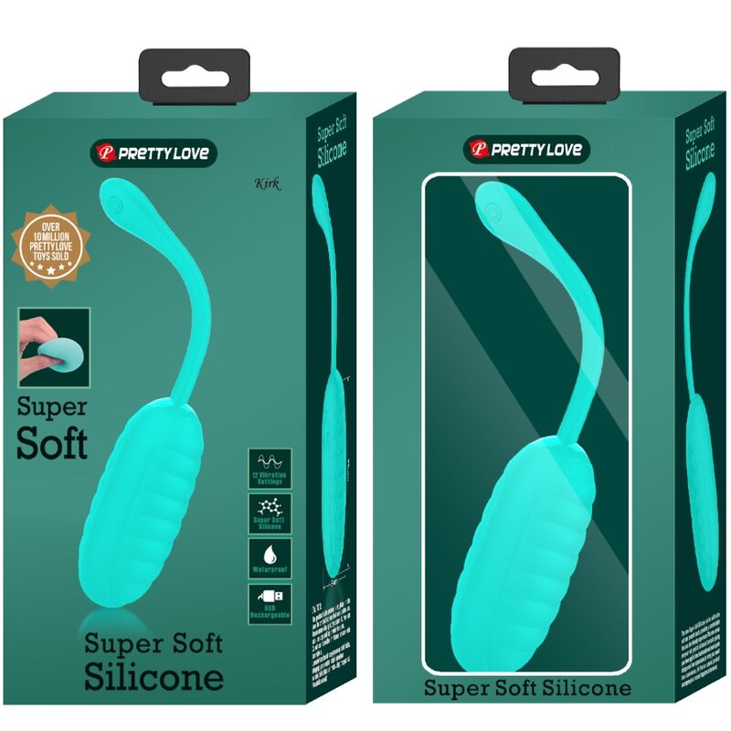 PRETTY LOVE - KIRK HUEVO RECHARGEABLE VIBRADOR VERDE AGUA
