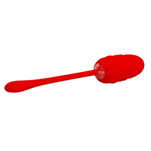 PRETTY LOVE - HUEVO VIBRADOR WITH TEXTURA MARINA RECARGABLE ROJO