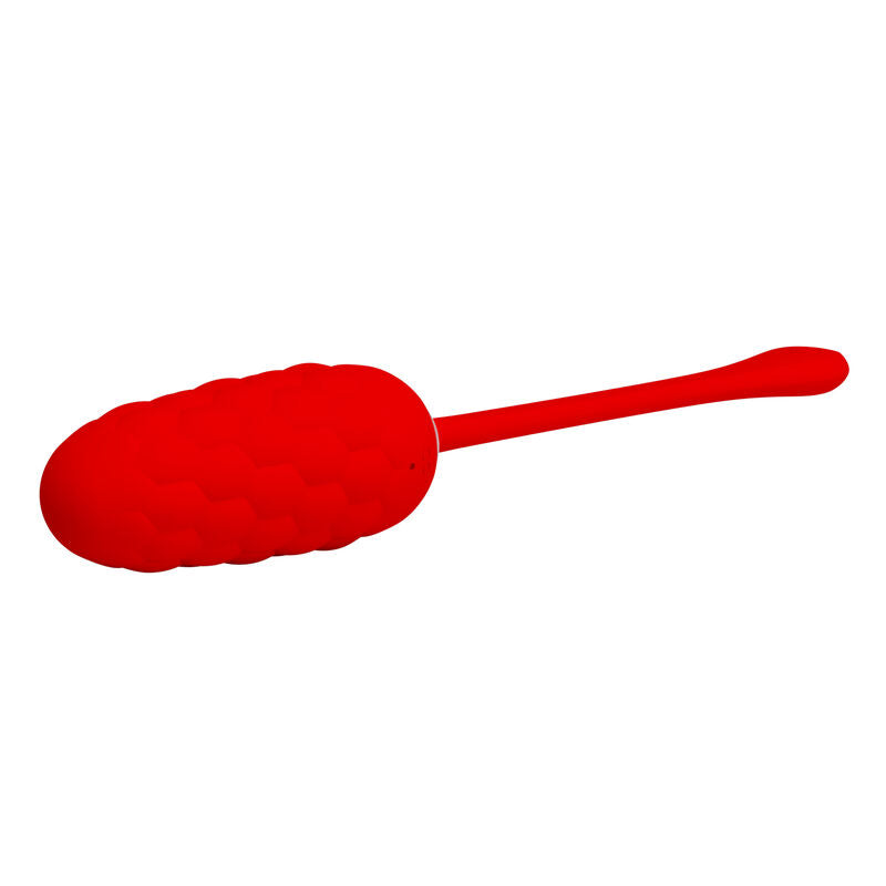 PRETTY LOVE - HUEVO VIBRADOR WITH TEXTURA MARINA RECARGABLE ROJO