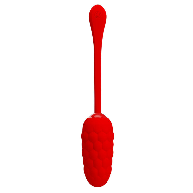 PRETTY LOVE - HUEVO VIBRADOR WITH TEXTURA MARINA RECARGABLE ROJO