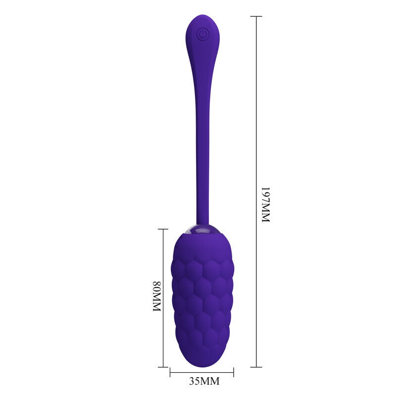 PRETTY LOVE - HUEVO VIBRADOR WITH TEXTURA MARINA RECARGABLE LILA
