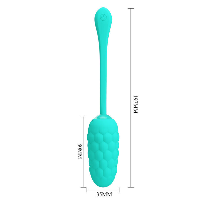PRETTY LOVE - HUEVO VIBRADOR WITH TEXTURA MARINA RECARGABLE GREEN AGUA